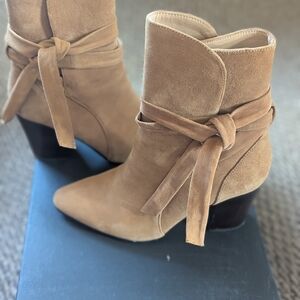 Banana Republic Tan Suede Ankle Booties